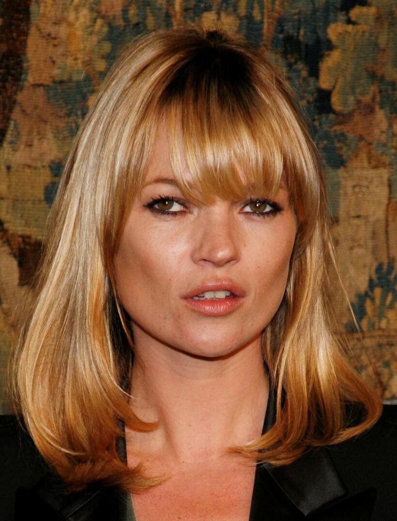Kate Moss at the fashion industrys battle against HIV/AIDs during the "7th on Sale" gala.