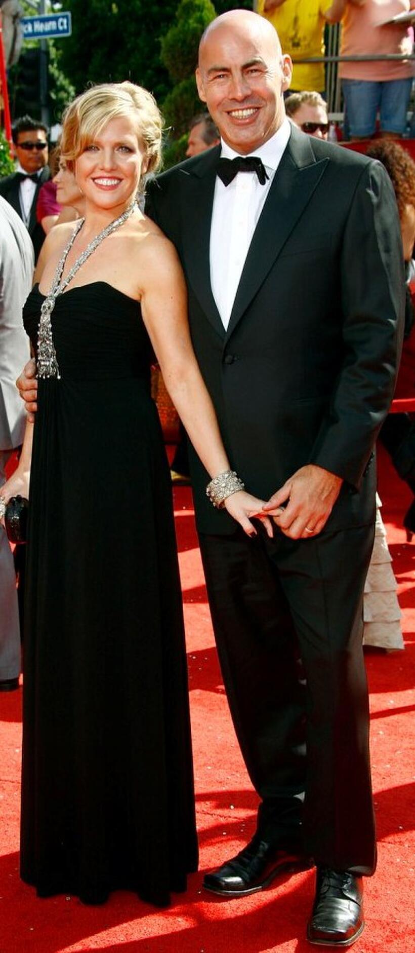 Ashley Jensen and Terence Beesley at the 60th Primetime Emmy Awards.