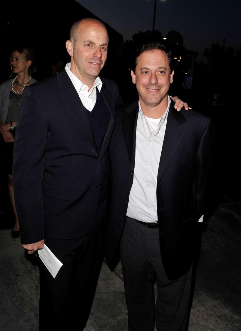 Neal H. Moritz and Adam Fogelson at the premiere of "Fast & Furious."