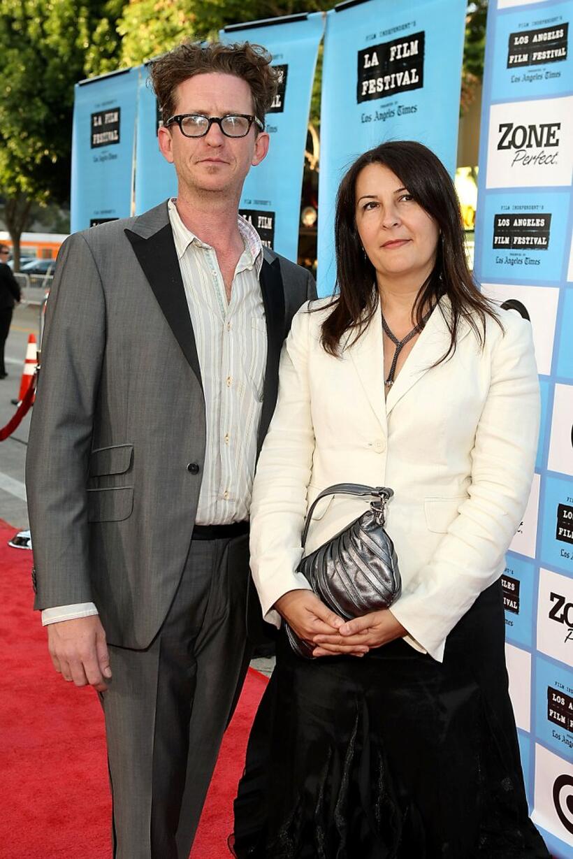 Kieran Mulroney and Michele Mulroney at the premiere of "Paper Man."