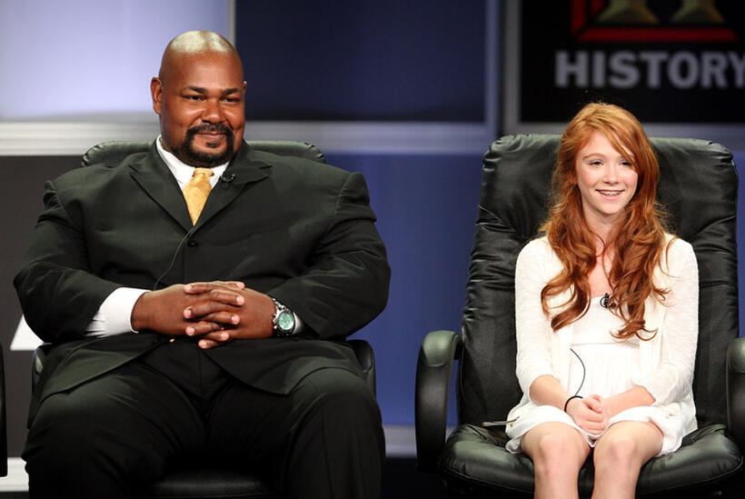 Kevin Michael Richardson and Liliana Mumy at the A&E Network Channel 2008 Summer Television Critics Association Press Tour in California.