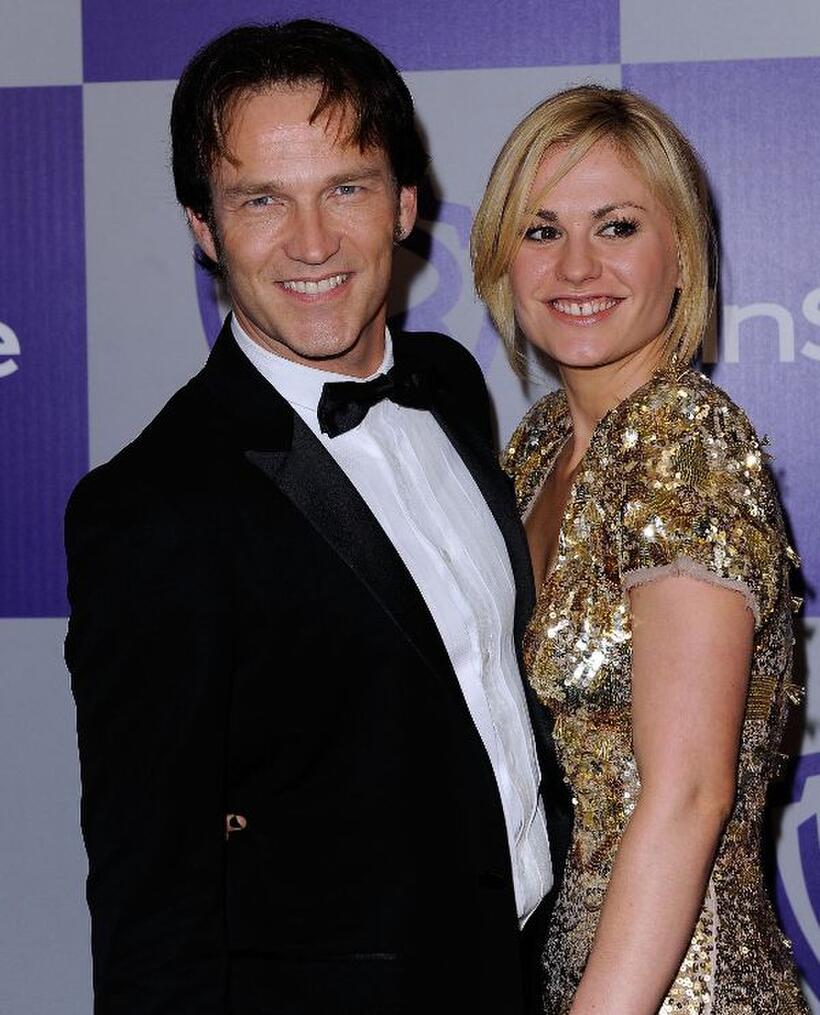 Stephen Moyer and Anna Paquin at the after party of the InStyle and Warner Bros. 67th Annual Golden Globes.