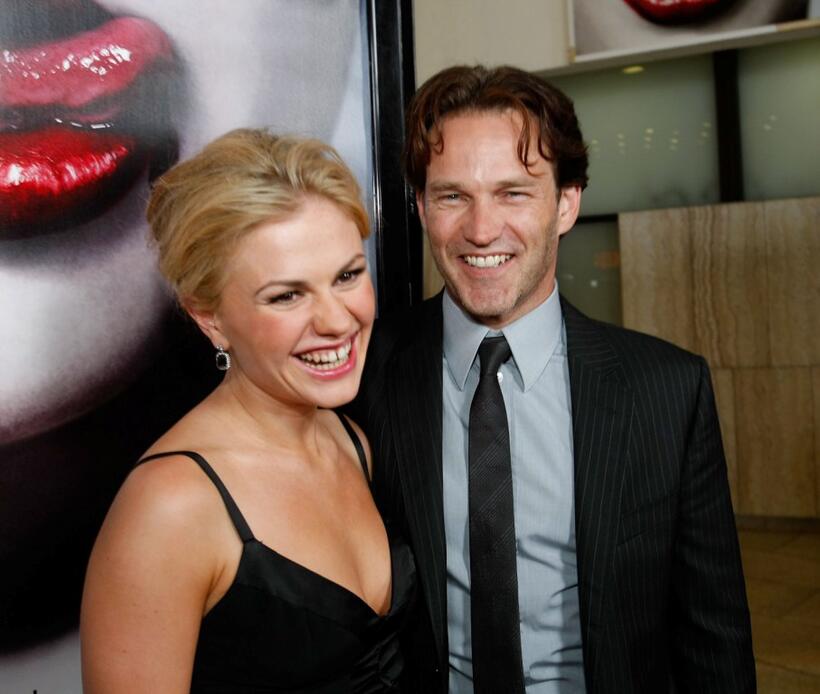 Anna Paquin and Stephen Moyer at the Los Angeles premiere of "True Blod."