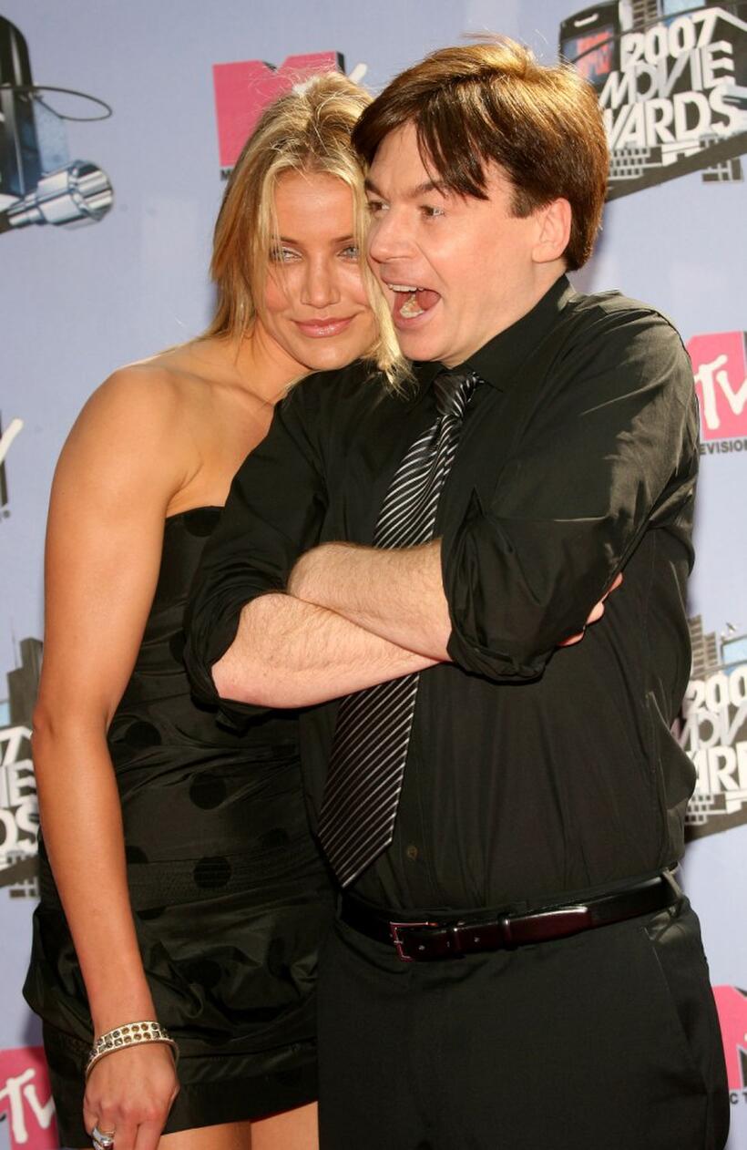 Mike Myers and Cameron Diaz at the 2007 MTV Movie Awards.