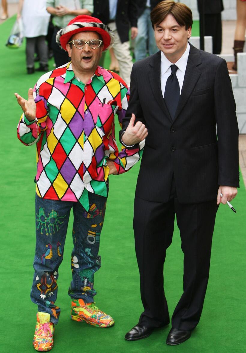 Mike Myers and Timmy Mallett at the British Premiere of "Shrek the Third".