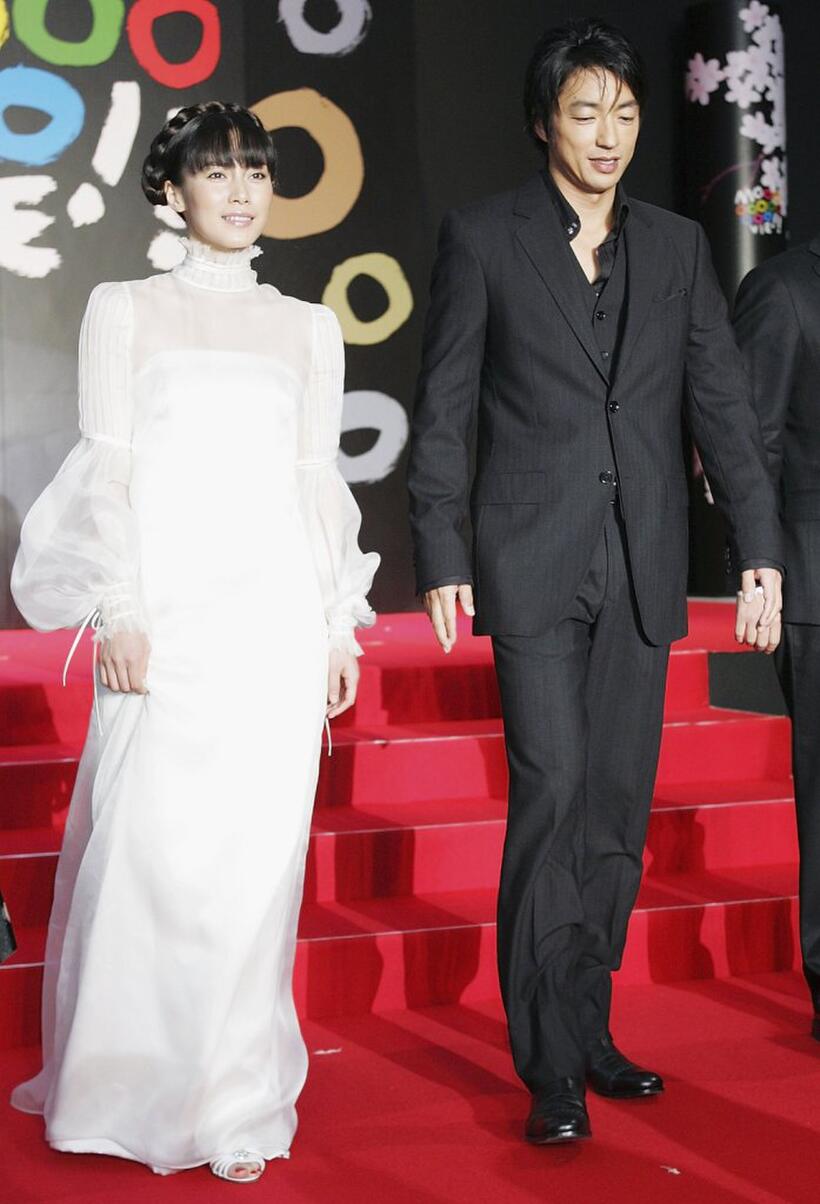 Miki Nakatani and Takao Osawa at the opening event of the 19th Tokyo International Film Festival.