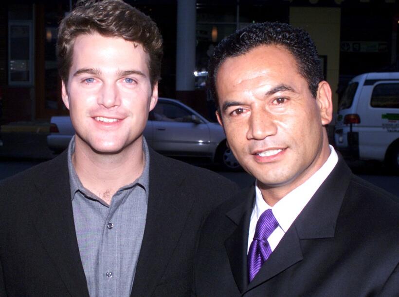 Temuera Morrison and Chris O'Donnell at the New Zealand premiere of "Vertical Limit."