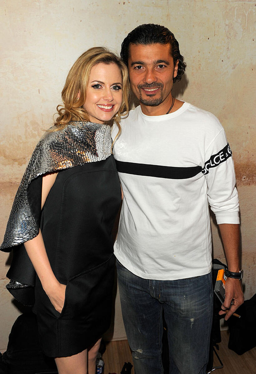 Executive director of Doha Film Institute Amanda Palmer and Khaled Nabawy at the after party of Nadine Labaki during the 64th Annual Cannes Film Festival.
