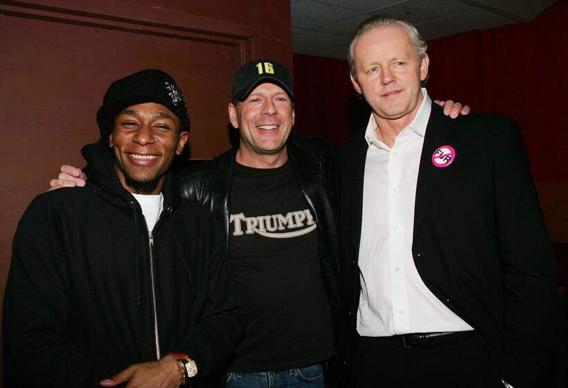 Mos Def, Bruce Willis and David Morse at the after party of the premiere of "16 Blocks."