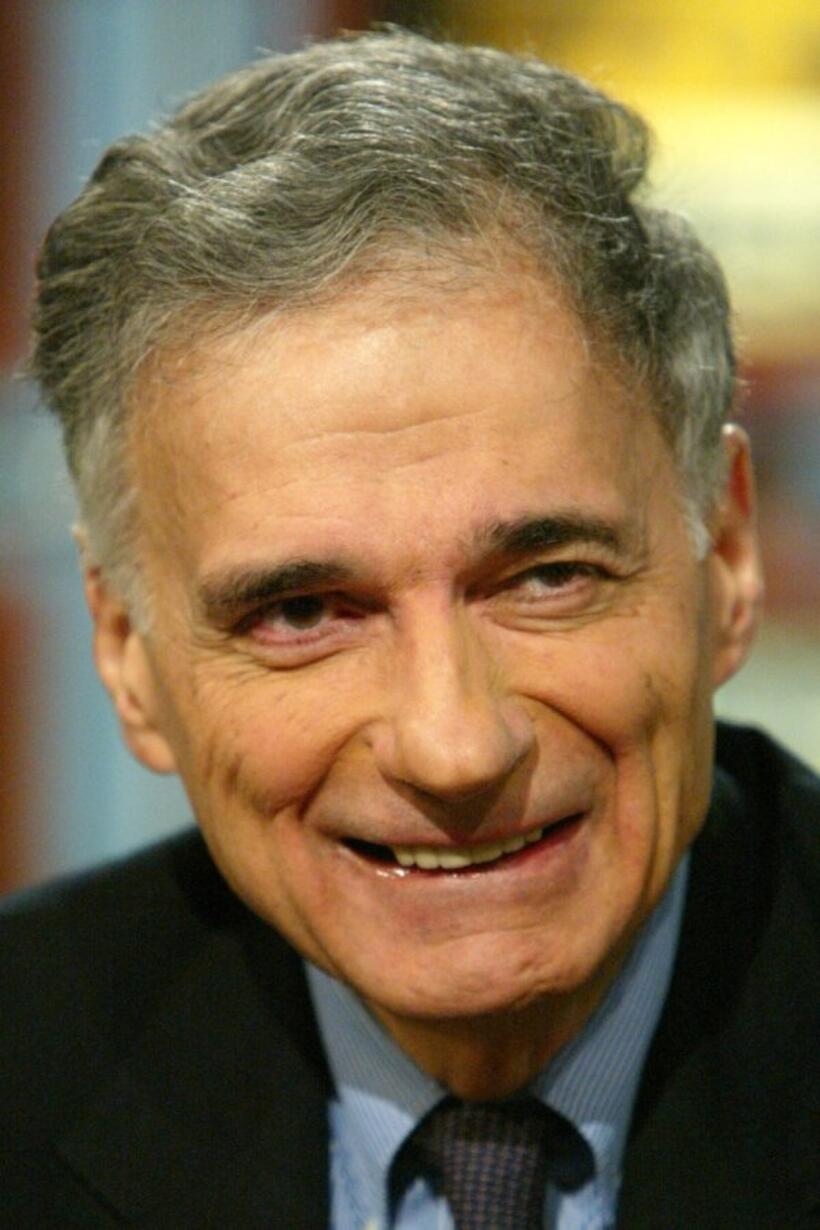 Ralph Nader at the interview by moderator Tim Russert on NBC's "Meet the Press."