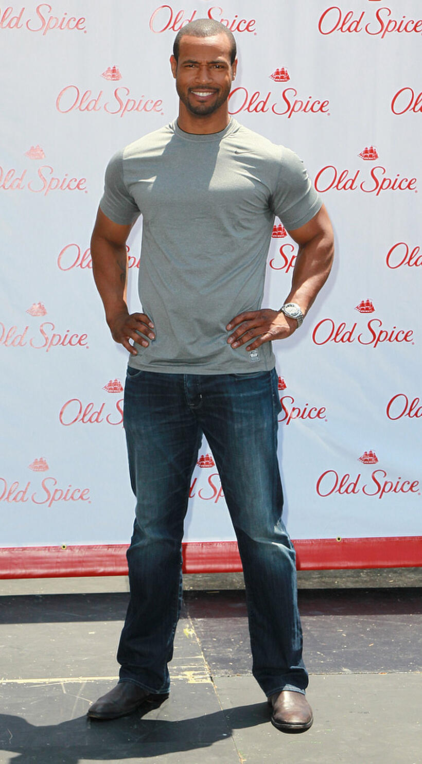 Isaiah Mustafa at the Old Spice's "Manly Man" Event in California.
