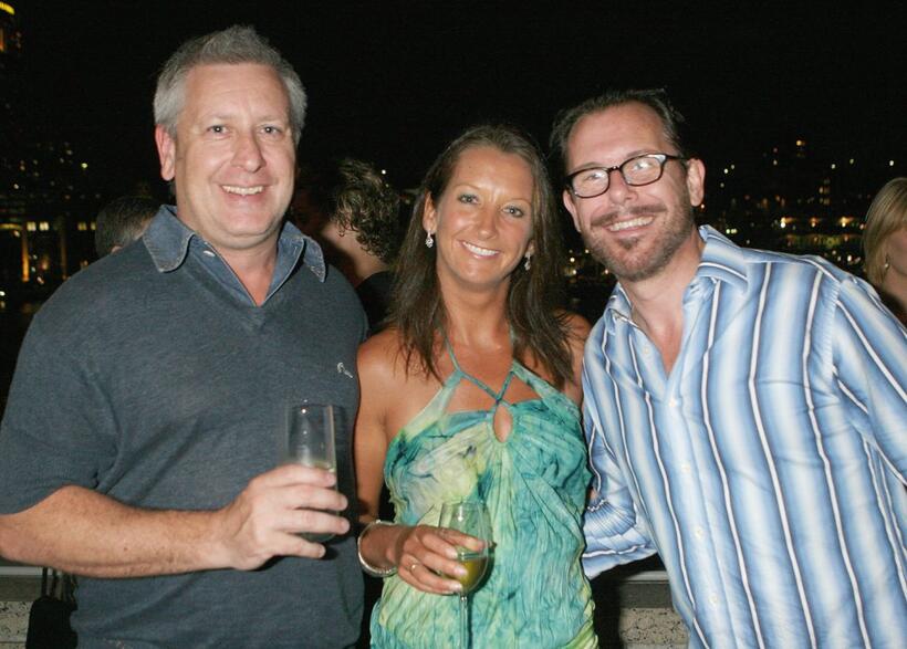 Dicko, Layne Beachley and Kirk Pengilly at the Gordon Ramsey Cocktail party.