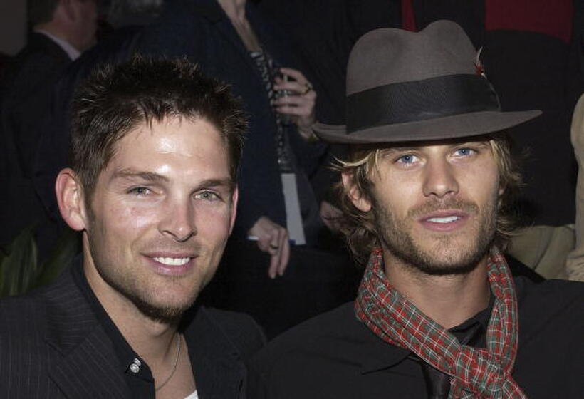 Brian Presley and Jake Muxworthy at the Lions Gate International AFM Cocktail Party.