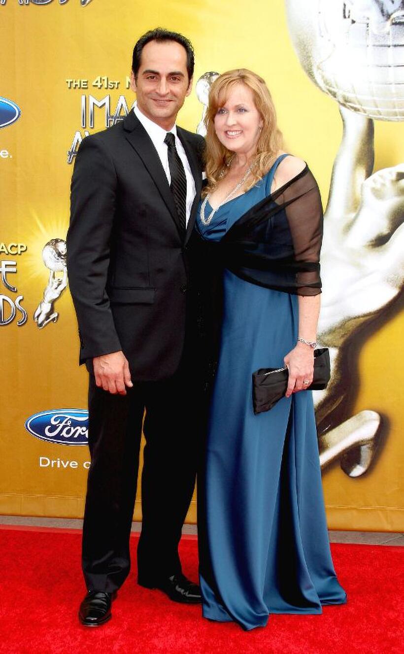 Navid Negahban and Jennifer Negahban at the 41st NAACP Image Awards.