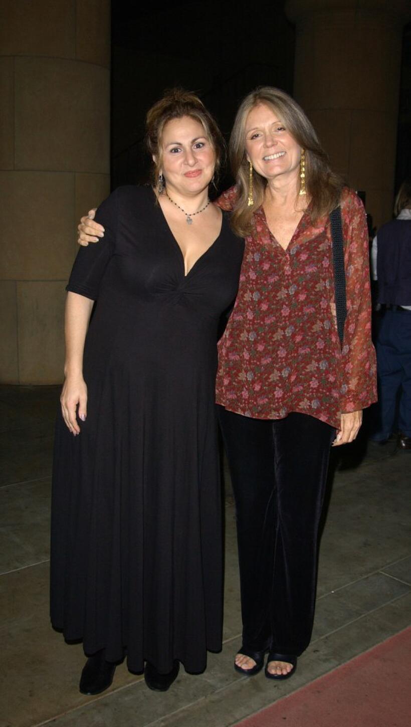 Kathy Najimy and Gloria Steinem at the screening of political thriller "Rain Without Thunder."