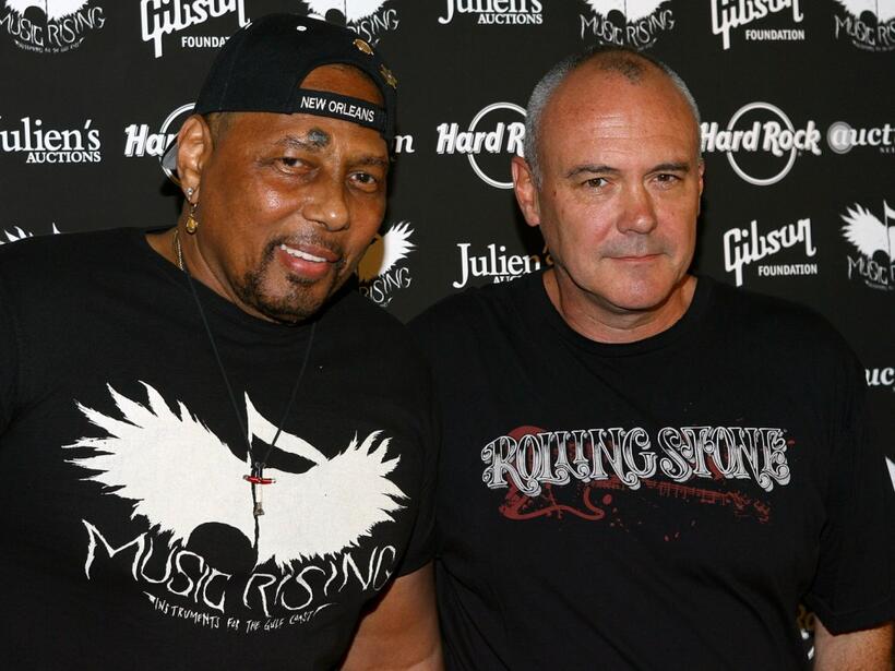 Aaron Neville and Hamish Dodds at the Icons of Music II Auction.
