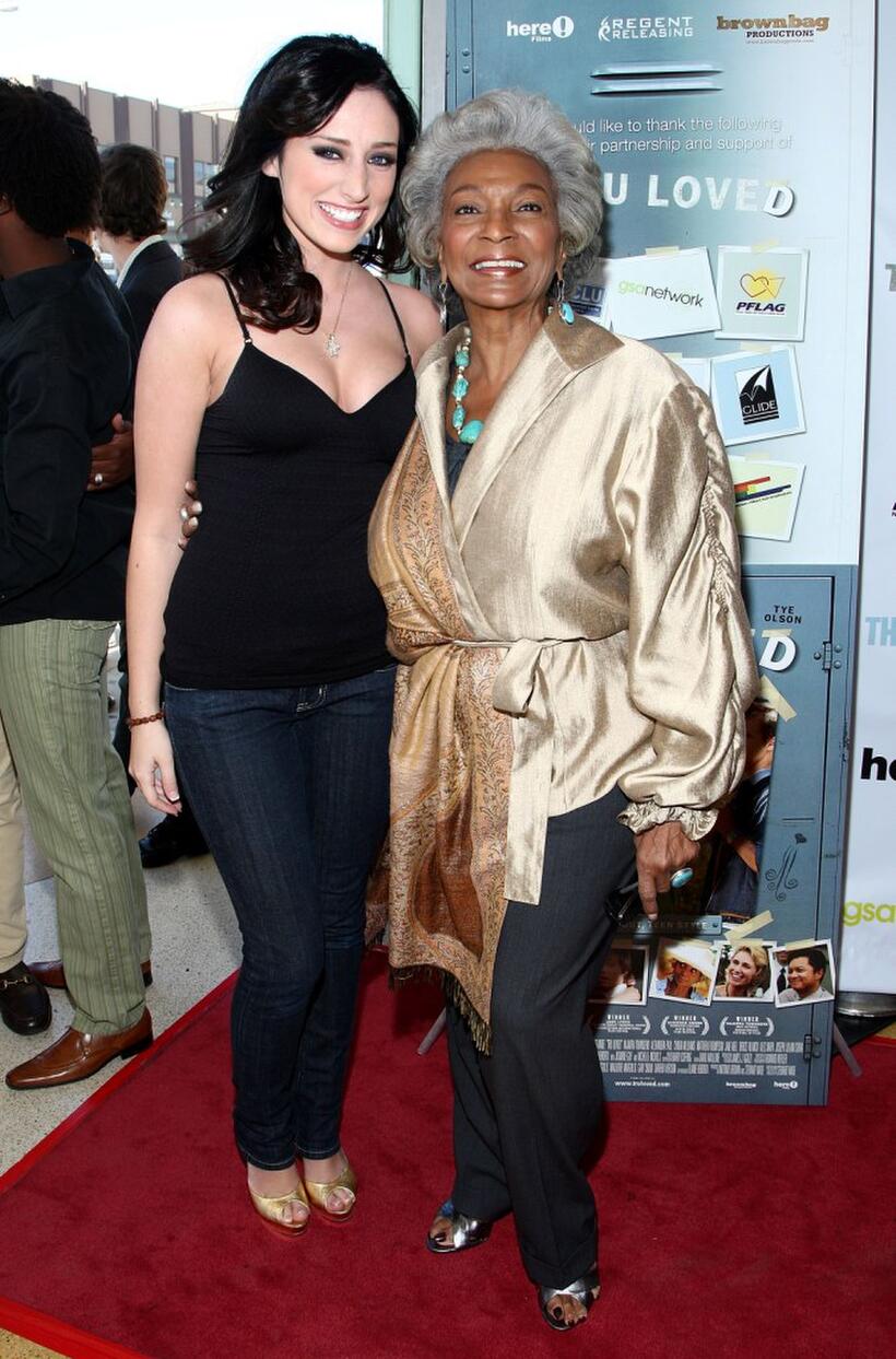 Najarra Townsend and Nichelle Nichols at the premiere of "Tru Loved."