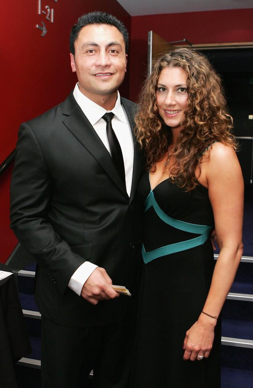 Rene Naufahu and Justine Naufahu at the Air New Zealand Screen Awards.