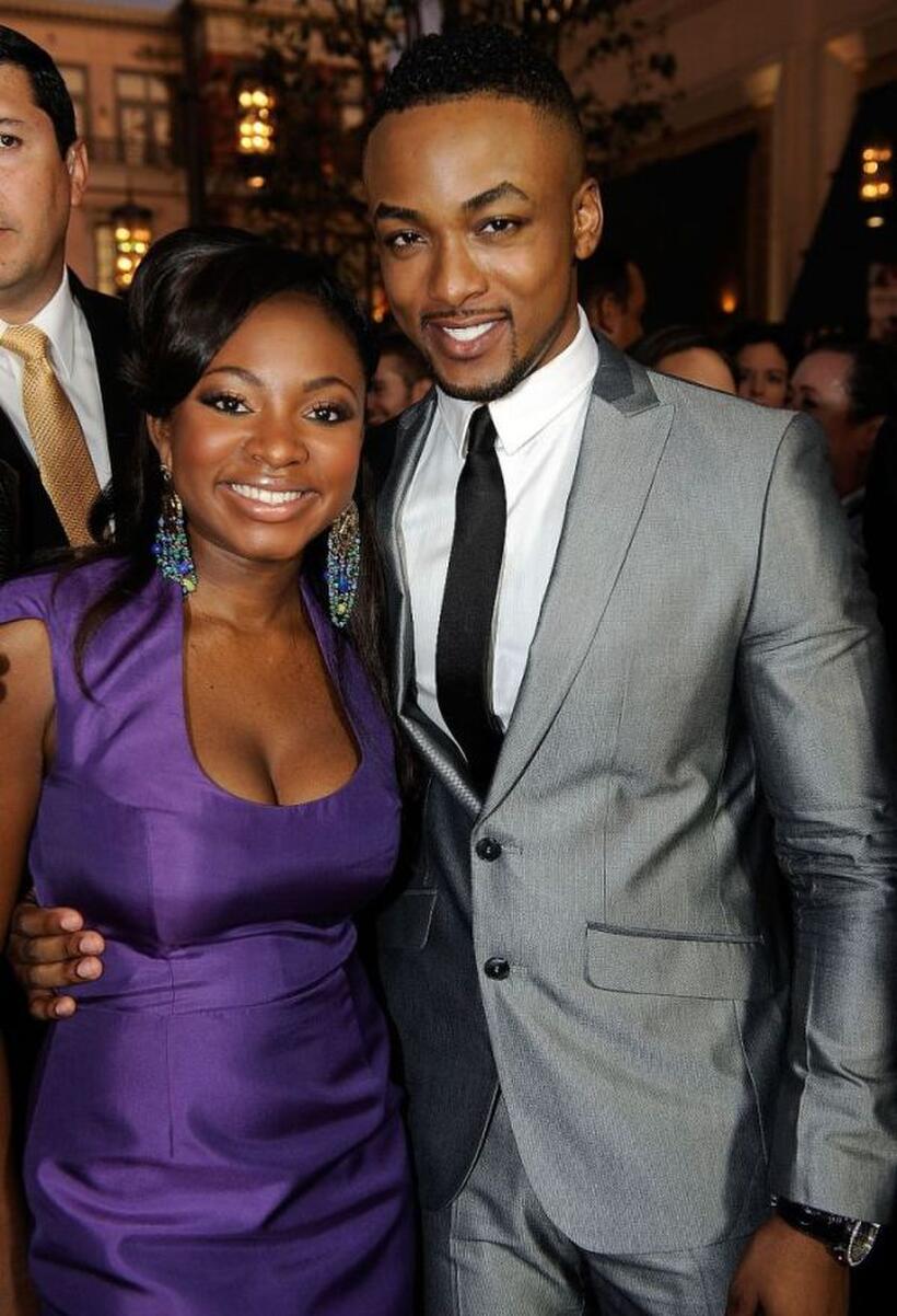 Naturi Naughton and Collins Pennie at the premiere of "Fame."