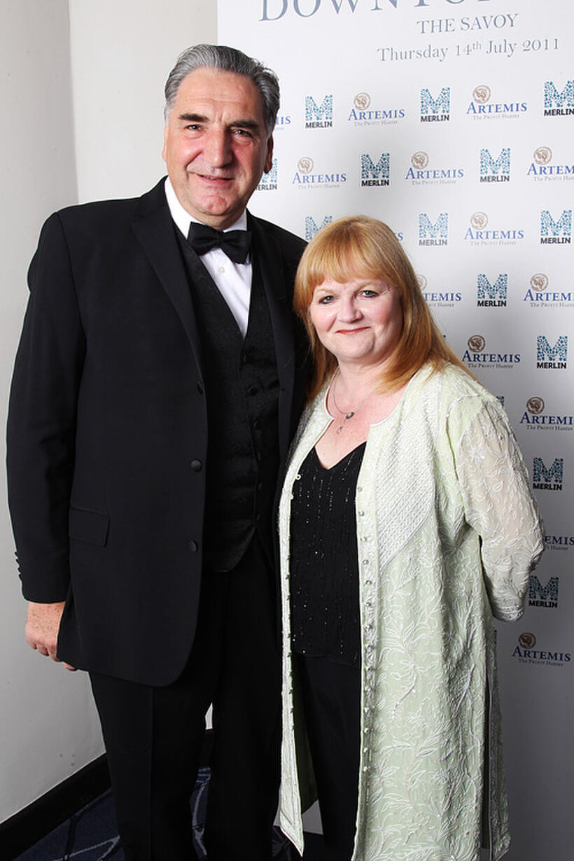 Jim Carter and Lesley Nicol at the Evening with Downton Abbey for Raising Money for Merlin The Medical Relief Charity in London.