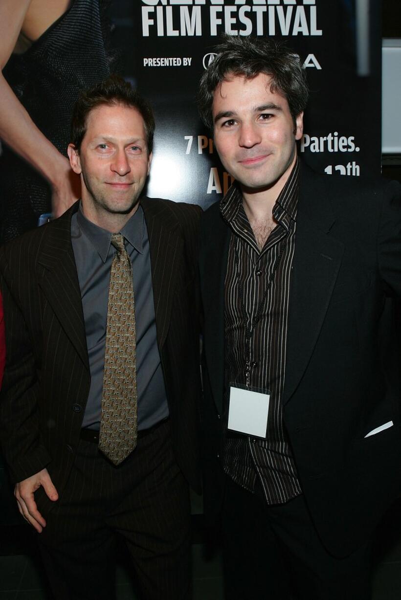 Tim Blake Nelson and Jeff Abramson at the10th Annual Gen Art Film Festival launch party at Emporio Armani.