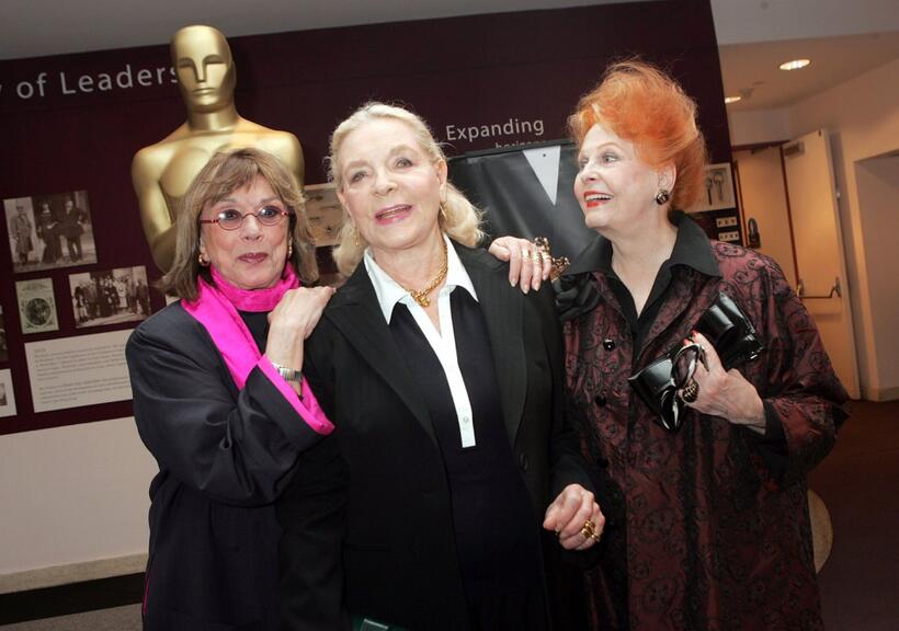 Phyllis Newman, Lauren Bacall and Arlene Dahl at the special screening of "How To Marry A Millionaire."