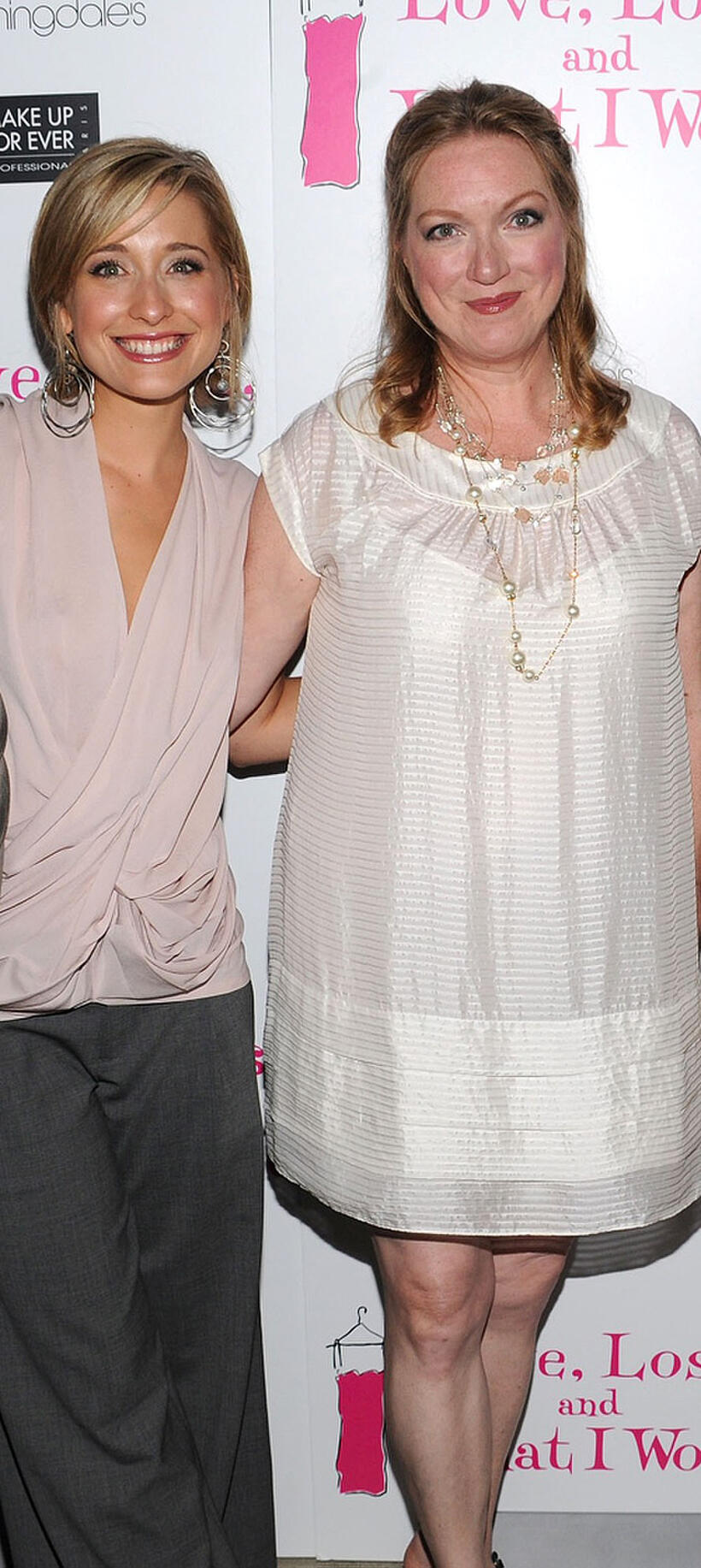 Allison Mack and Kristine Nielsen at the "Love, Loss, And What I Wore" new cast member celebration in New York.