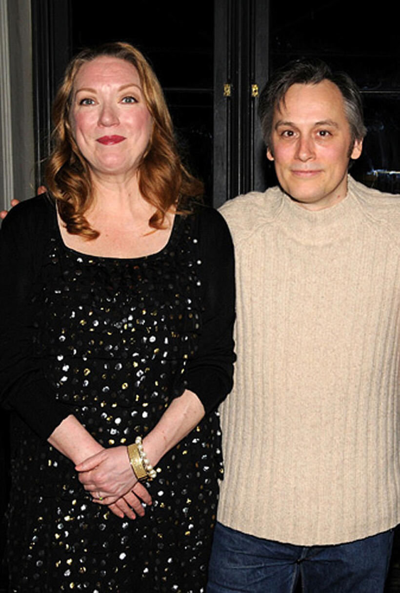 Kristine Nielsen and David Aaron Baker at the off-broadway opening night of "Why Torture is Wrong, and the People Who Love Them" in New York.