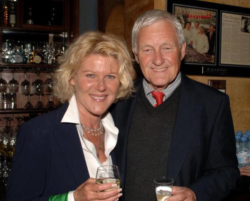 Alley Mills and Orson Bean at the after party of "Salome."
