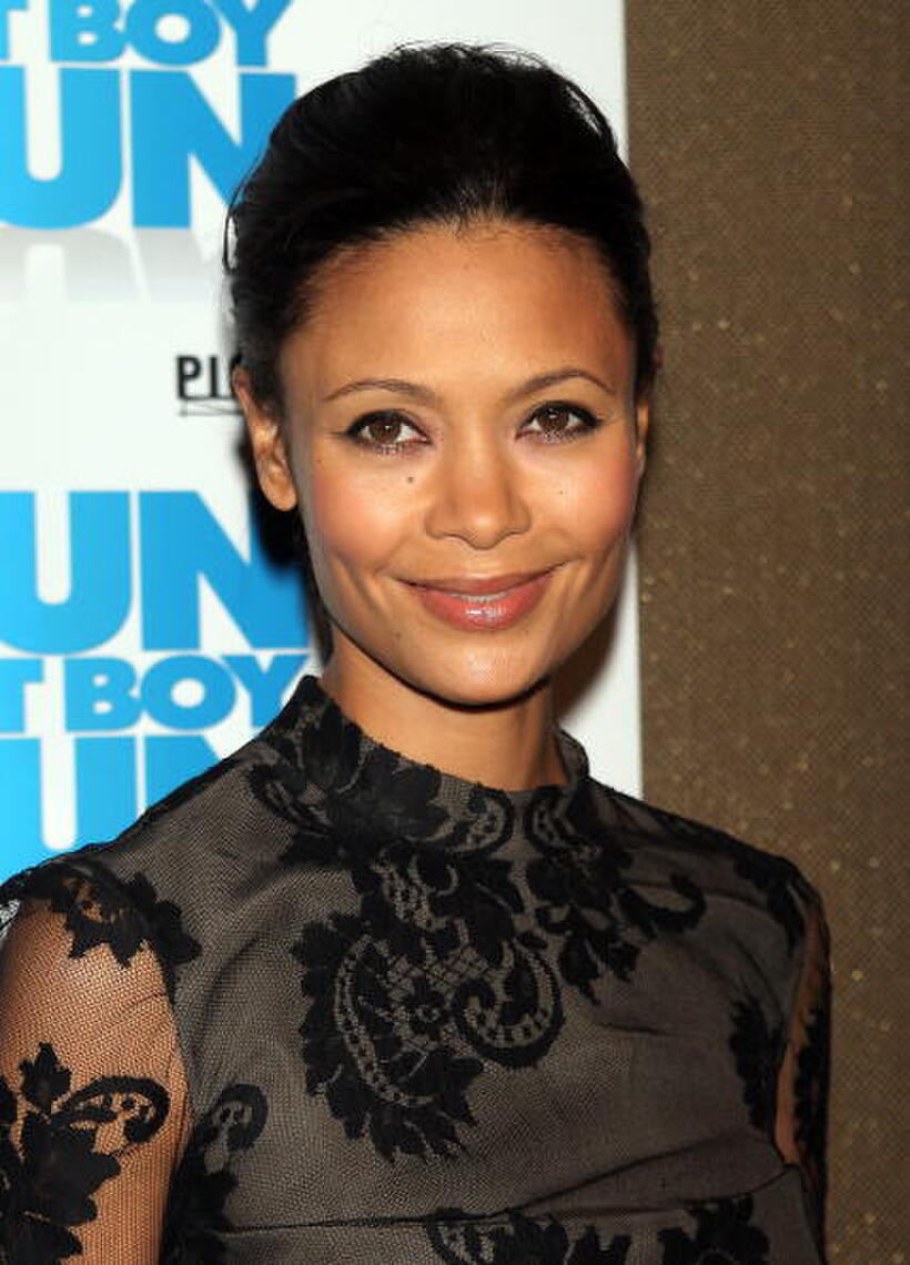 Actress Thandie Newton at the N.Y. premiere of "Run, Fat Boy, Run."
