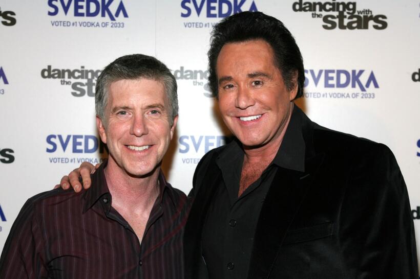 Wayne Newton and Tom Bergeron at the Dancing With The Stars Finale after party.