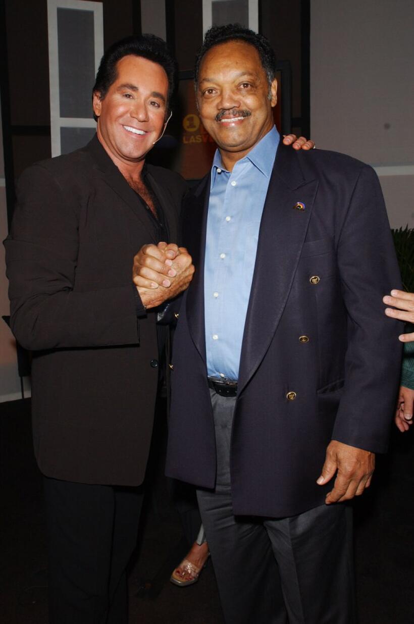 Wayne Newton and Reverend Jesse Jackson at the VH1 Divas Las Vegas a concert to benefit the VH1 Save the Music Foundation.