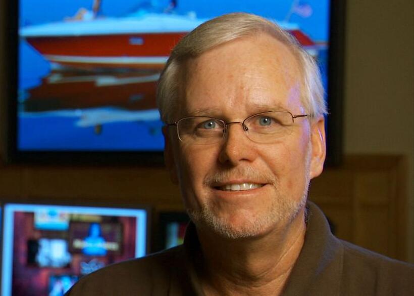 David Nixon on the set of "Letters to God."