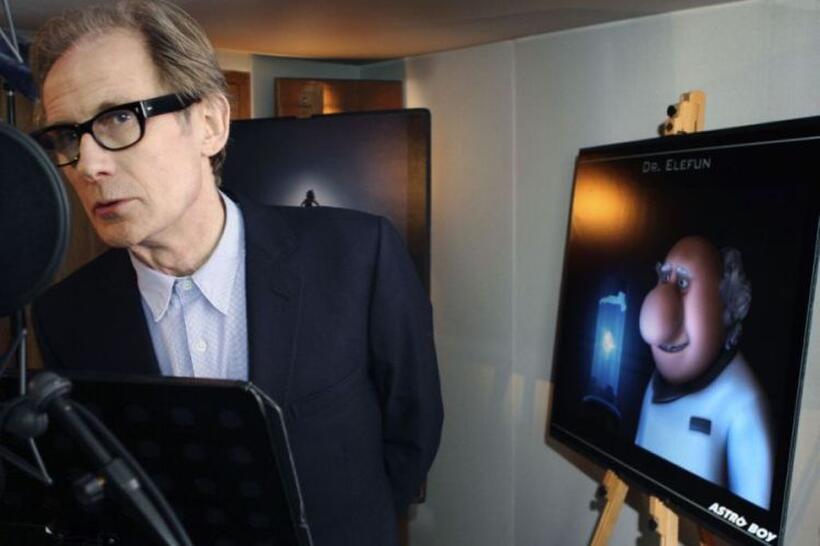 Bill Nighy on the set of "Astro Boy."
