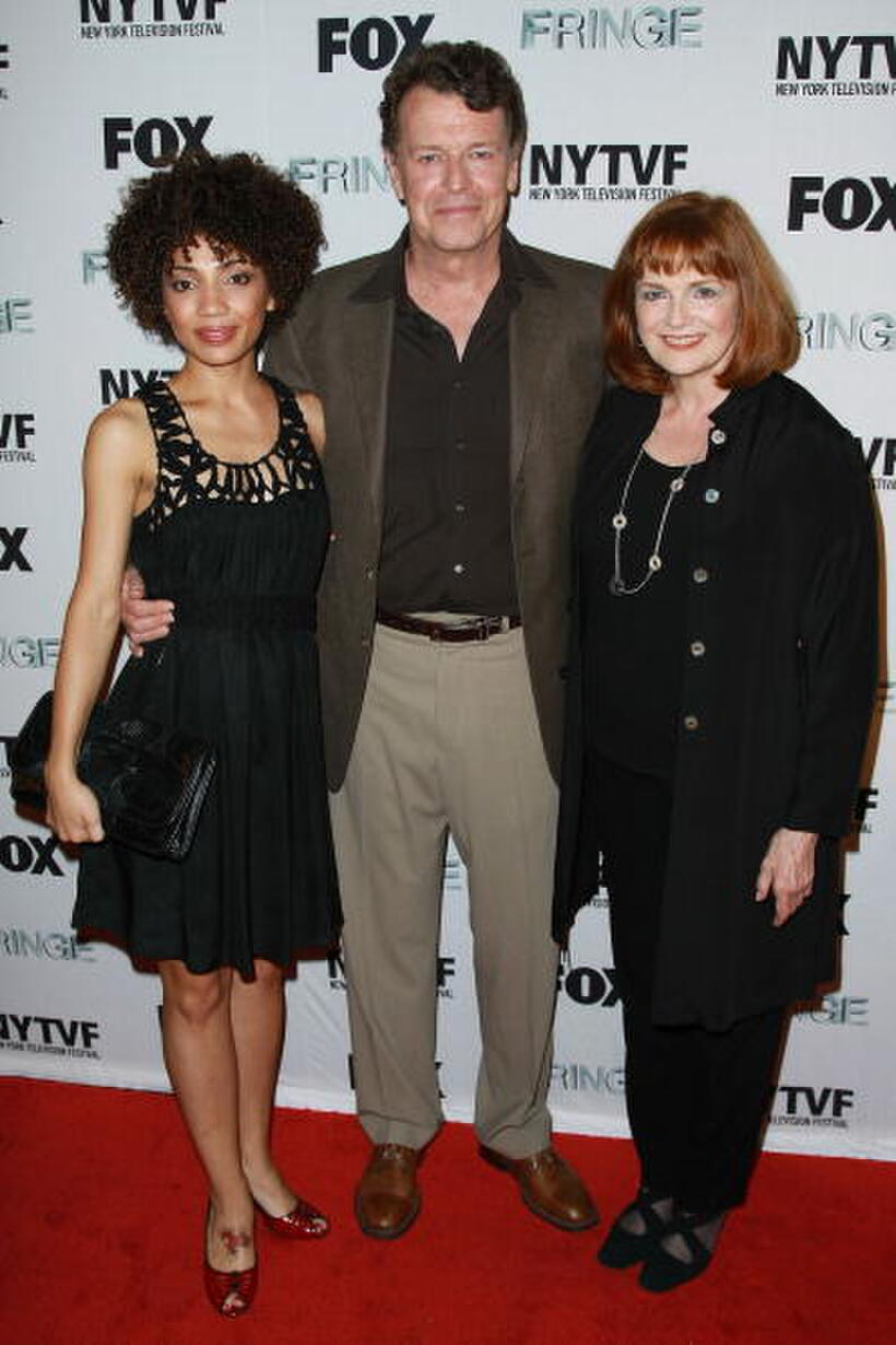 Jasika Nicole, John Noble and Blair Brown at the premiere of "Fringe" during the 2008 New York Television Festival.