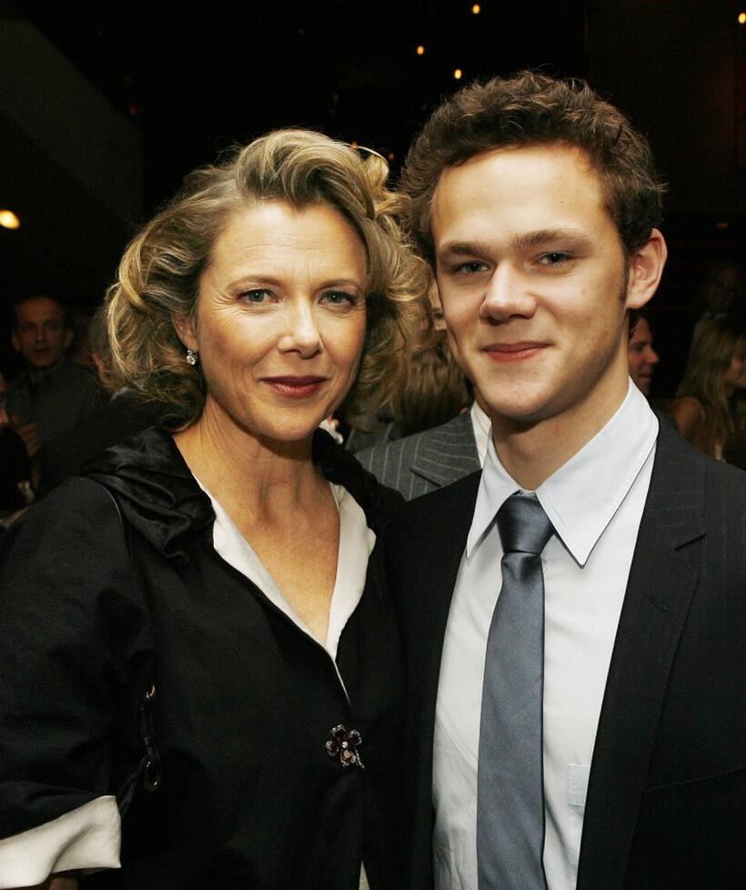 Annette Bening and Joseph Cross at the afterparty for the premiere of "Running with Scissors".