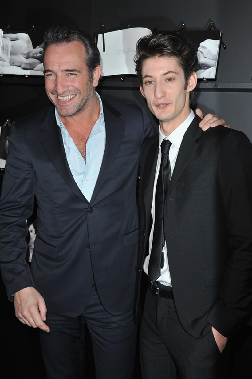 Jean Dujardin and Pierre Niney at the Chaumet's Cocktail Party for Cesar's Revelations 2013.