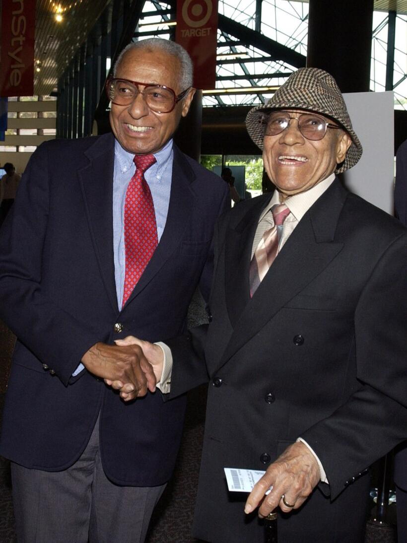 Arthur Duncan and Fayard Nicholas at the screening of "Tap Heat" during the Los Angeles Film Festival.
