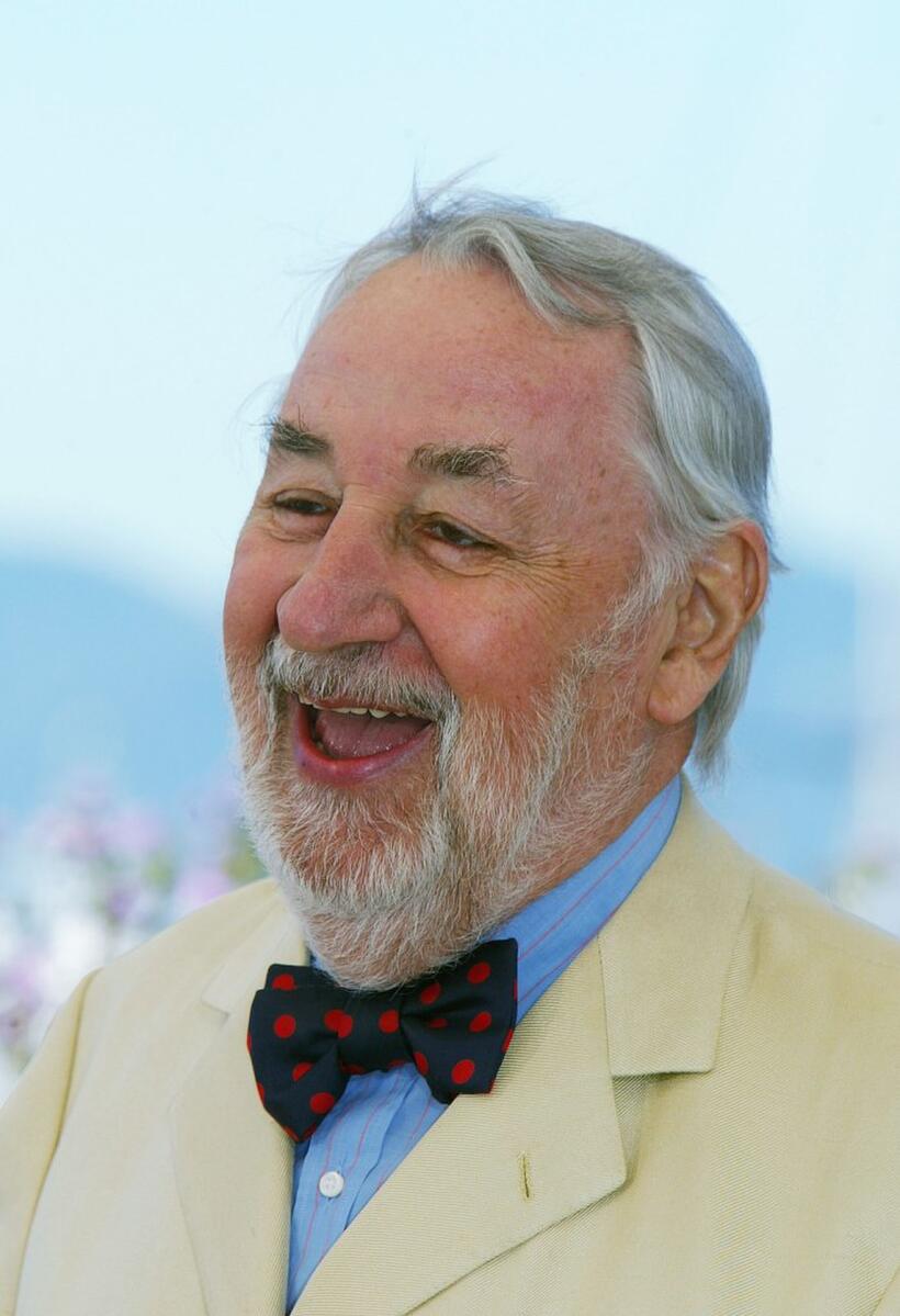 Philippe Noiret at the photocall of "Les Cotelettes" during the 56th Cannes Film Festival.