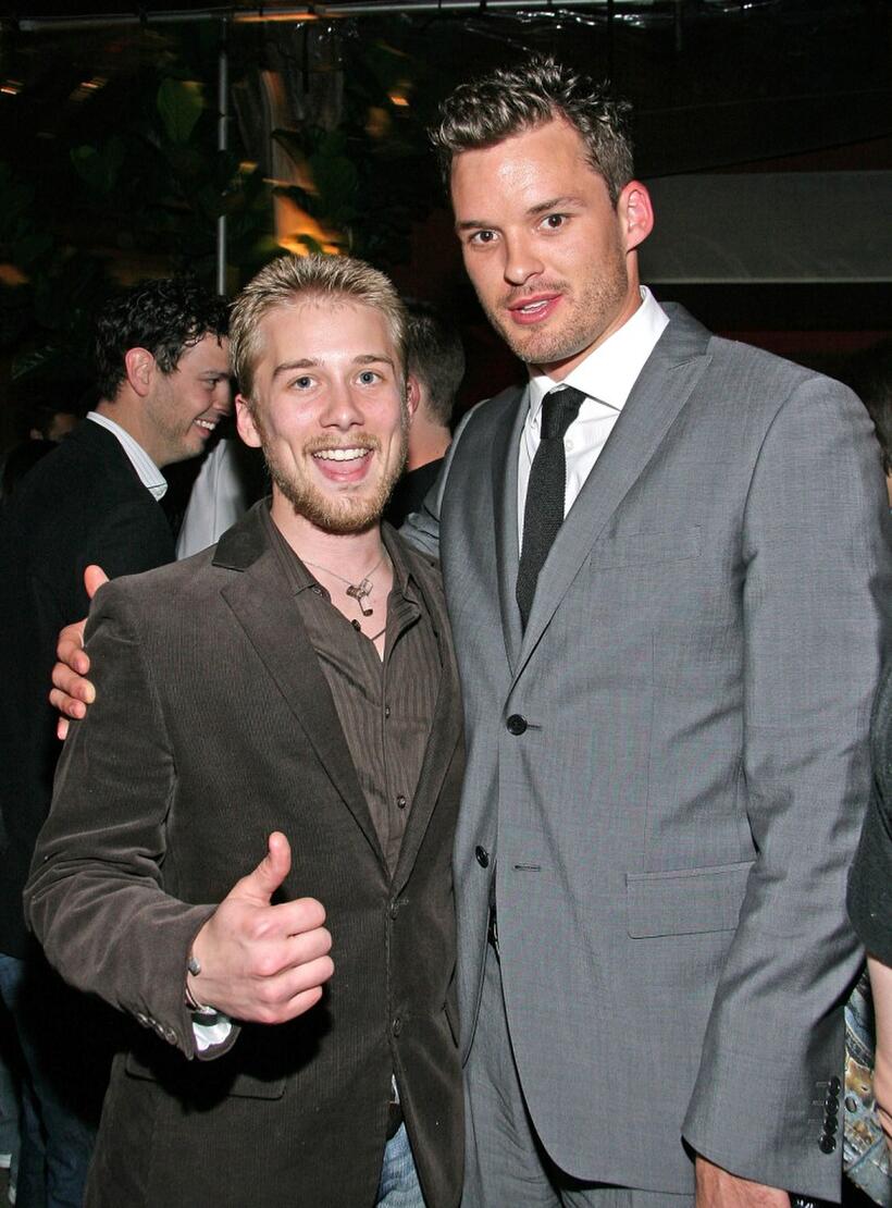 Lou Taylor Pucci and Austin Nichols at the after party of the premiere of "The Informers."
