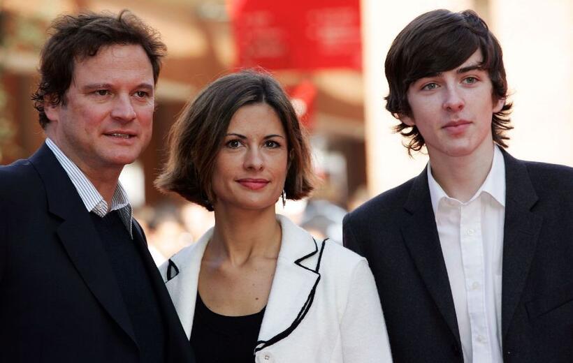 Colin Firth, Livia Giuggioli and Matthew Beard at the 2nd Rome Film Festival.