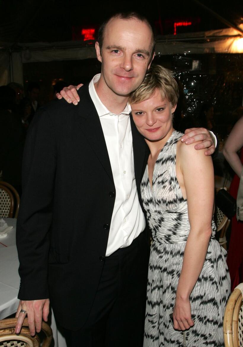Brian F. O'Byrne and Martha Plimpton at the after party of the opening night of "Shining City."