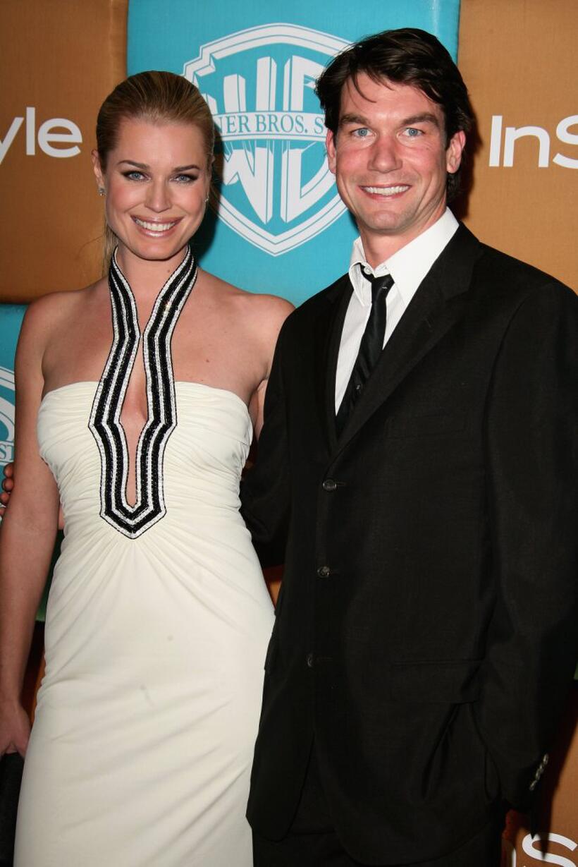 Jerry O'Connell and Rebecca Romijn at the In Style Magazine and Warner Bros. Studios Golden Globe After Party.