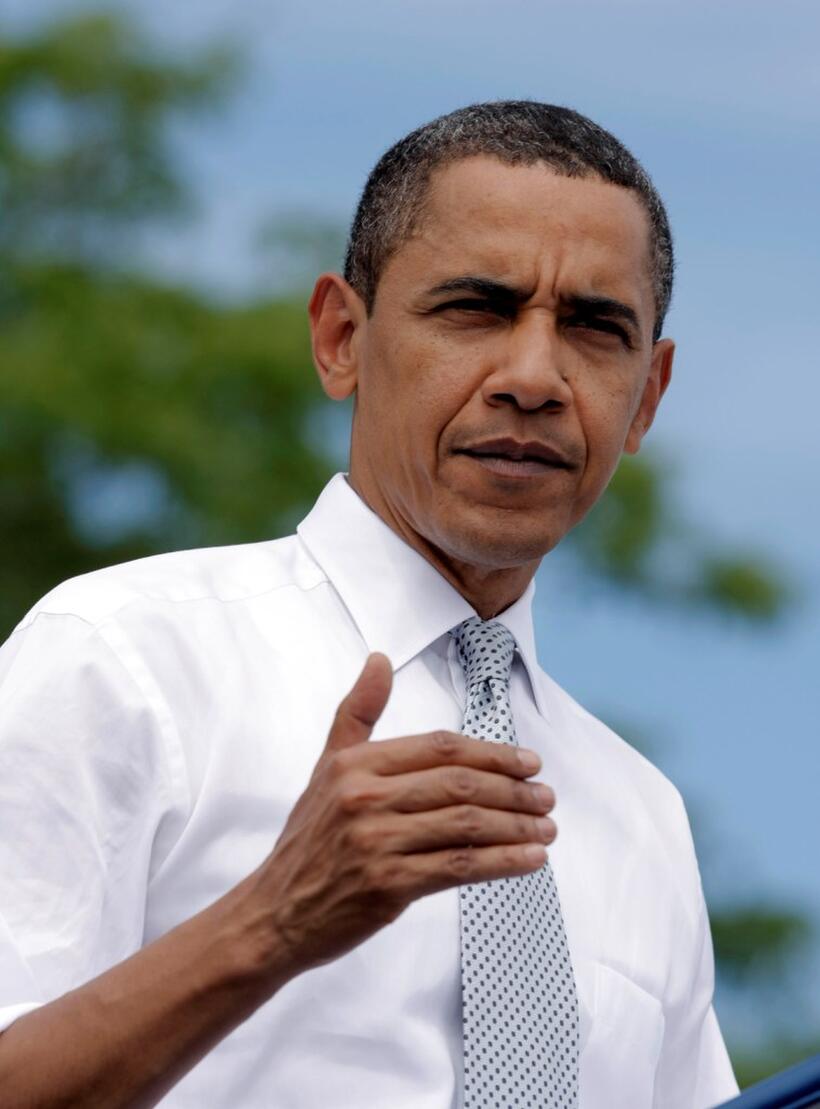 Barack Obama at the Macomb County Community College.