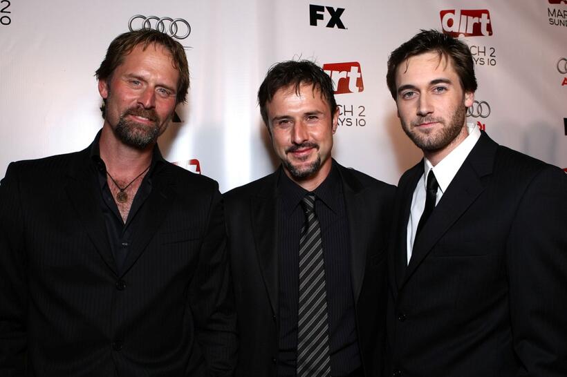 Jeffrey Nordling, David Arquette and Ryan Eggold at the 2nd season premiere screening of "Dirt."