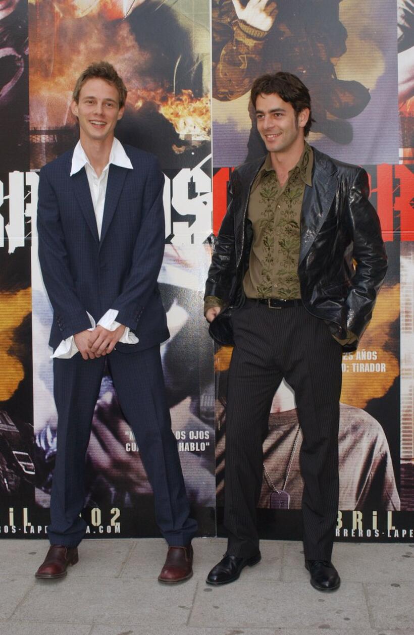 Eloy Azorin and Eduardo Noriega at the promotion of "Guerreros."