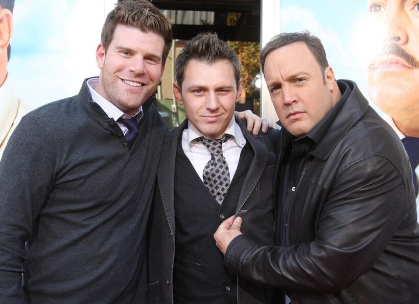 Stephen Rannazzisi, Keir O'Donnell and Kevin James at the premiere of "Paul Blart: Mall Cop."