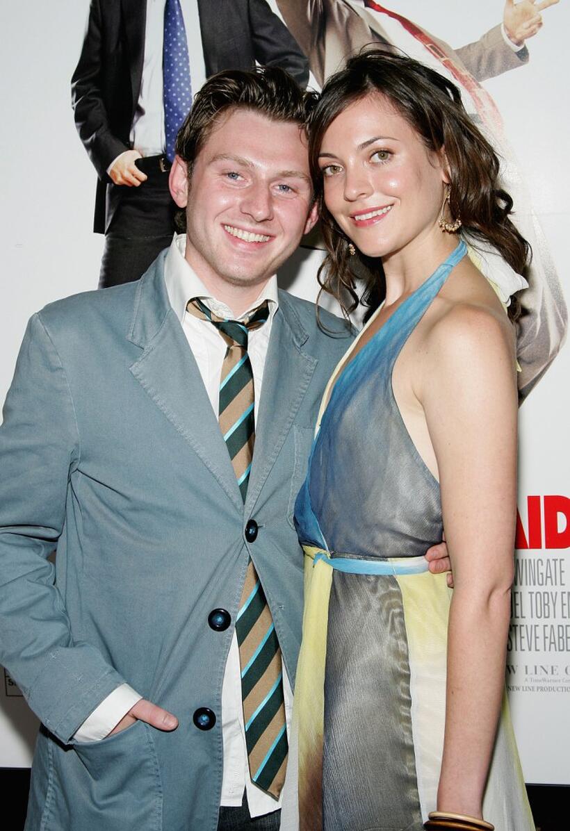 Keir O'Donnell and Melanie Hawkins at the premiere of "Wedding Crashers."