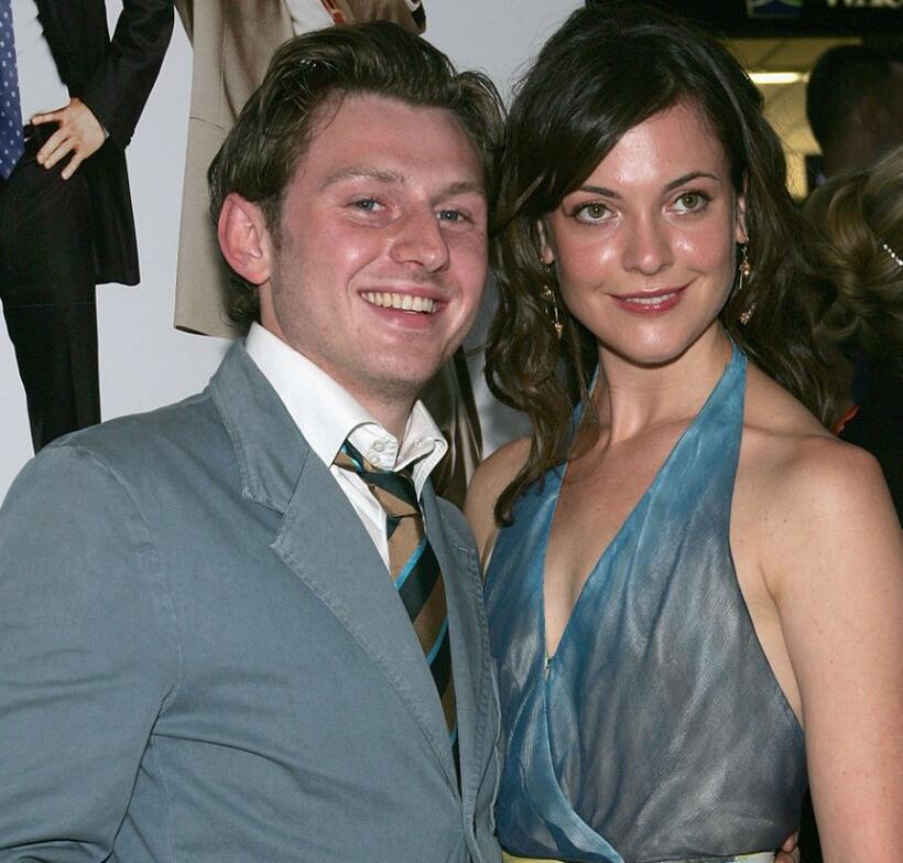 Keir O'Donnell and Melanie Hawkins at the premiere of "Wedding Crashers."