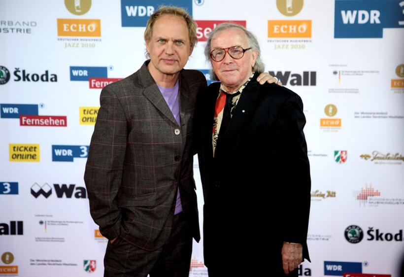 Uwe Ochsenknecht and Klaus Doldinger at the Jazz Echo 2010.